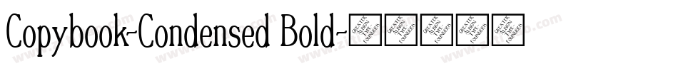 Copybook-Condensed Bold字体转换